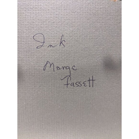 Framed Ink Art by Marge Fassett Titled "Dawn" In Wood Frame with Glass - Picture 4 of 12